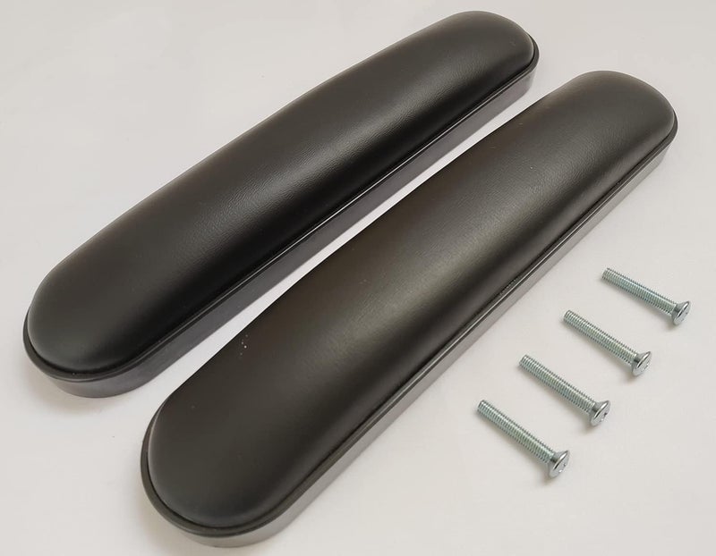ComsenMed Universal Desk Arm Pad,Universal Desk Length (10-1/4") Wheelchair and Transport Chair Arm Pads w/Hardware, Replacement Vinyl Arm Pad Parts, Compatible with All Brands,(1Pair,Black) - Image 1